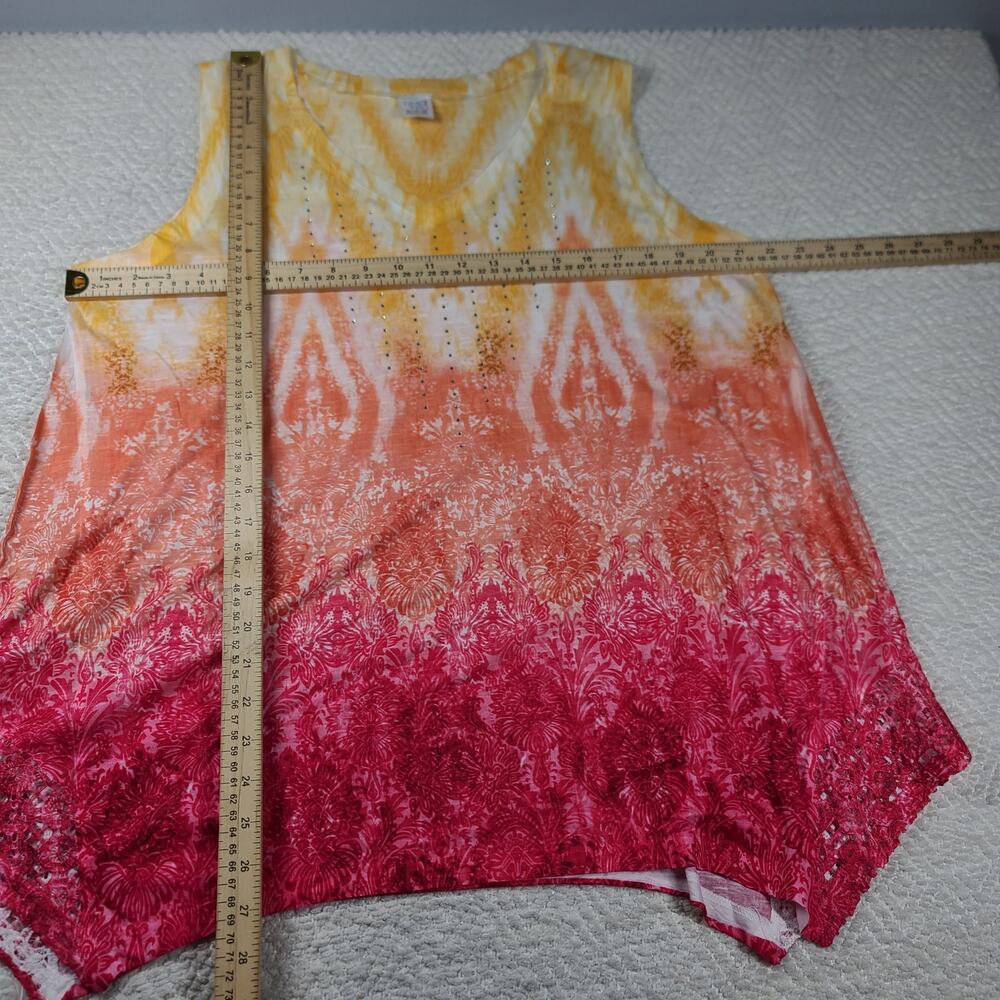 Time and Tru Boho Vibrant Vacation resort wear Shirts Size XL Flowy dopamine - Picture 9 of 16